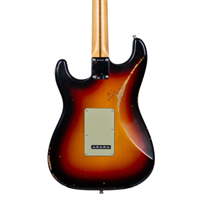 Fender Custom Shop Custom Deluxe Stratocaster HSS Relic 3 Ton Sunburst Elektro Gitar